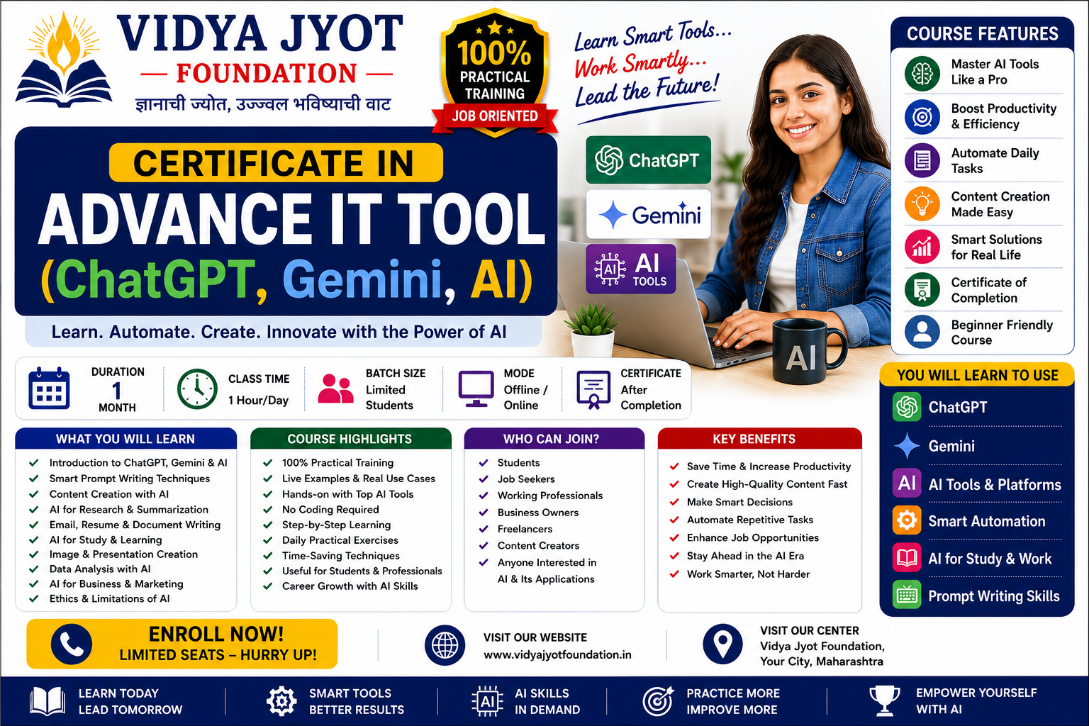Certificate in Advance IT Tool (ChatGPT, Gemini, AI)