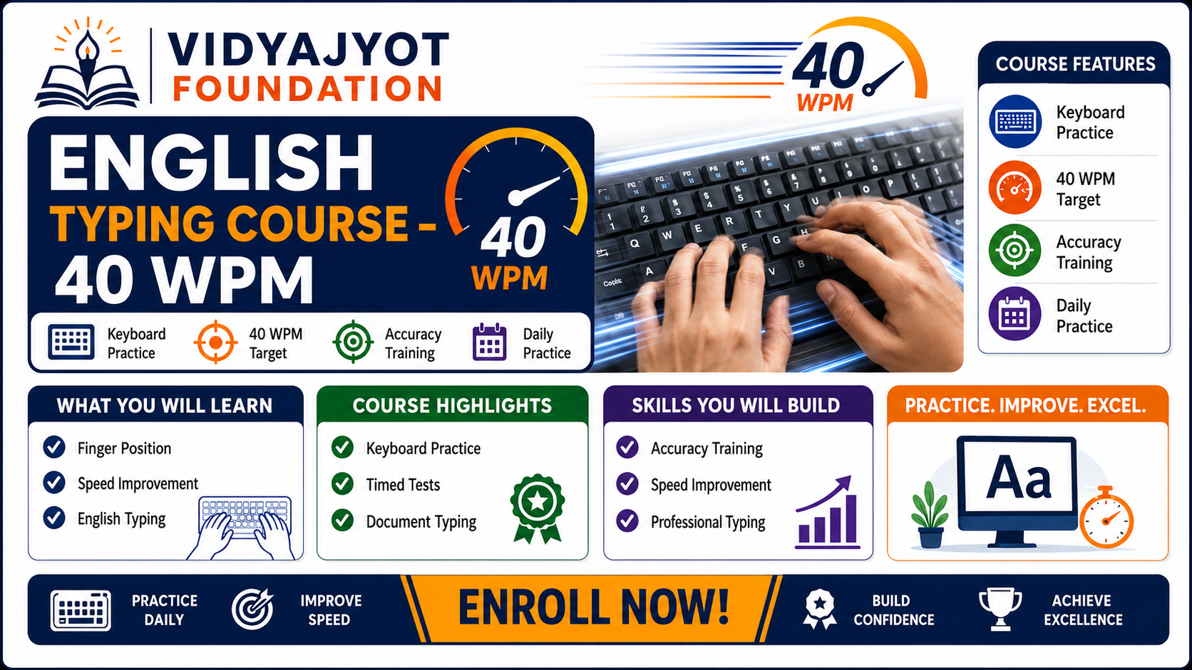 English Typing Course - 40 WPM