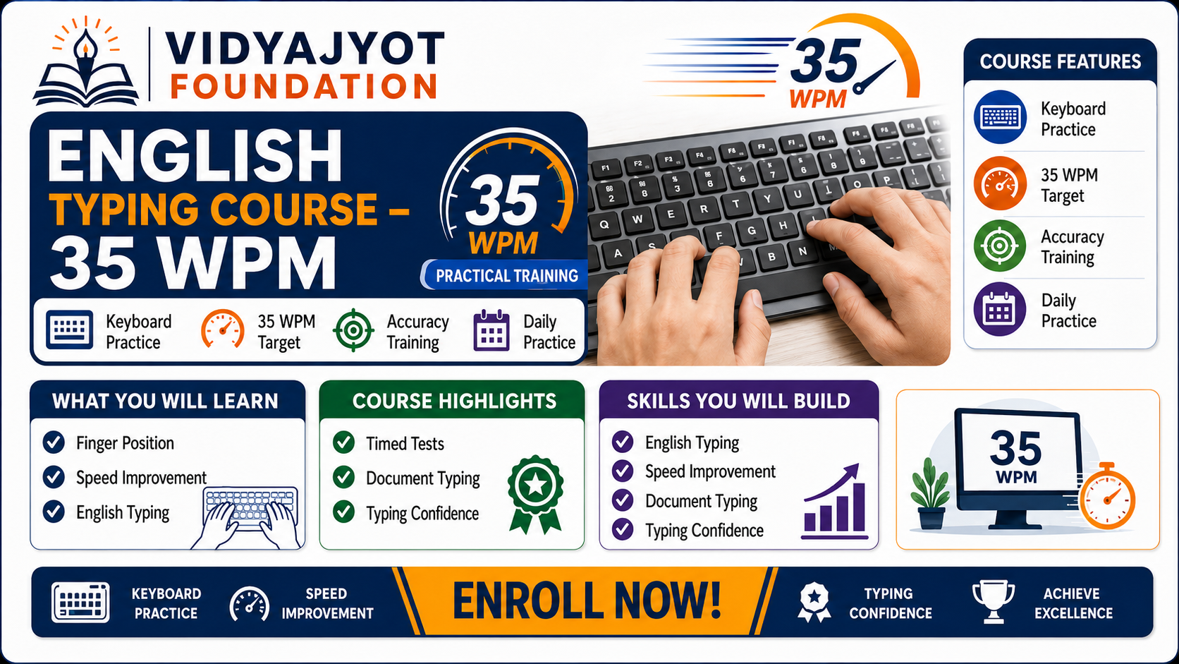 English Typing Course - 35 WPM